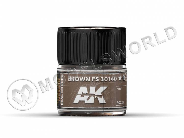 Акриловая лаковая краска AK Interactive Real Colors. Brown FS 30140. 10 мл - фото 1