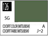 Краска на растворителе художественная MR.HOBBY С126 COCKPIT COLOR MITSUBISHI (Полу-глянцевая) 10мл. - фото 1