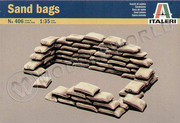 Склеиваемая пластиковая модель Sandbags (мешки с песком). Масштаб 1:35 - фото 1