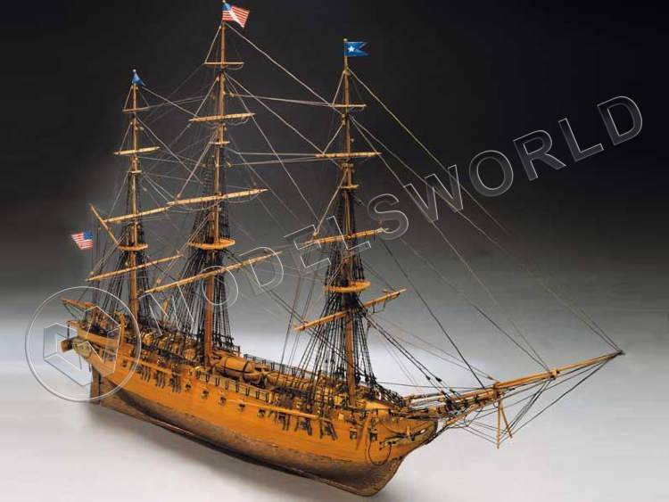 Набор для постройки модели корабля USS CONSTITUTION американский фрегат 1797 г.. Масштаб 1:98 - фото 1