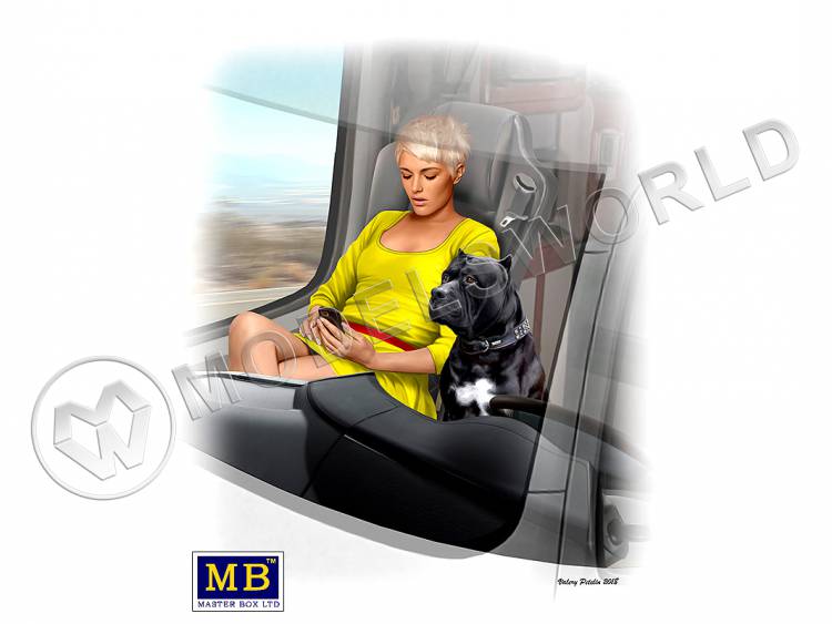 Фигуры, Пассажирка Трака Джони (Lookout) Джонсон & и ее пес Макс. Масштаб 1:24 - фото 1