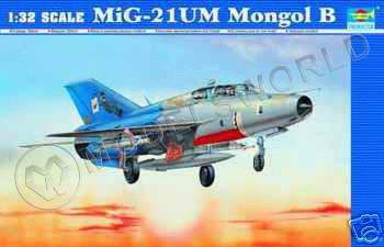 Склеиваемая пластиковая модель самолета MiG-21UM Mongol B. Масштаб 1:32 - фото 1