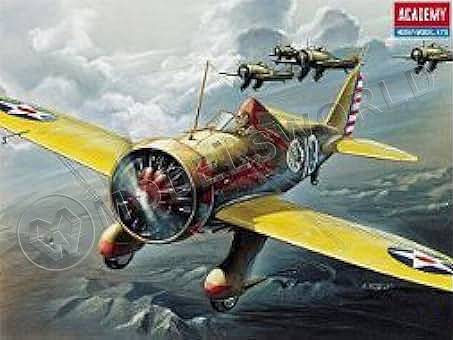 Склеиваемая пластиковая модель Американский истребитель P-26A/C Peashooter. Масштаб 1:48 - фото 1