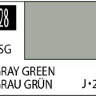 Краска на растворителе художественная MR.HOBBY С128 GRAY GREEN (Полу-глянцевая) 10мл.