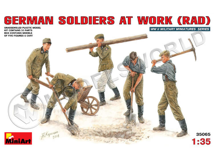 Немецкие  солдаты на работе (RAD). Масштаб 1:35 - фото 1
