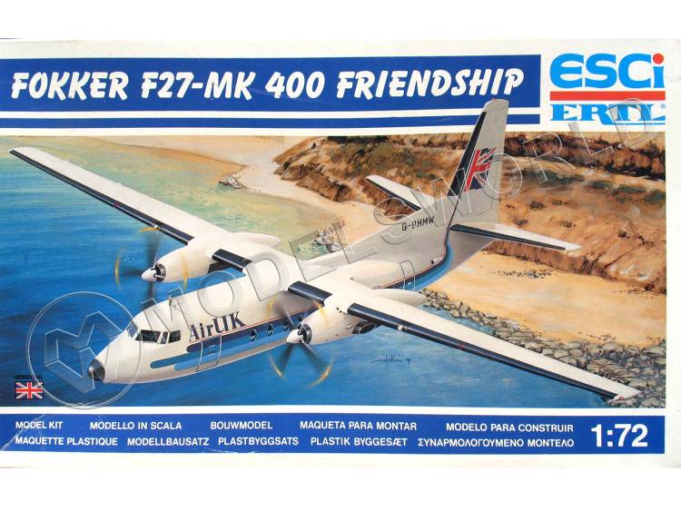 Склеиваемая пластиковая модель Пассажирский cамолет Fokker F27-MK 400 Friendship. Масштаб 1:72 - фото 1
