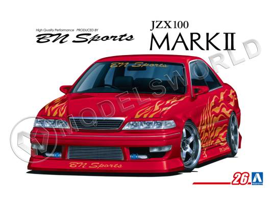 Склеиваемая пластиковая модель Toyota Mark II JZX 100 BN Sports Tourer V '98. Масштаб 1:24