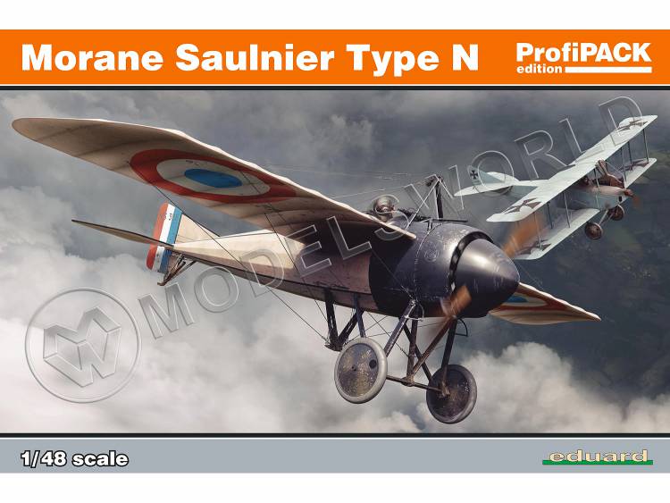 Склеиваемая пластиковая модель самолета Morane Saulnier Type N. ProfiPACK. Масштаб 1:48 - фото 1