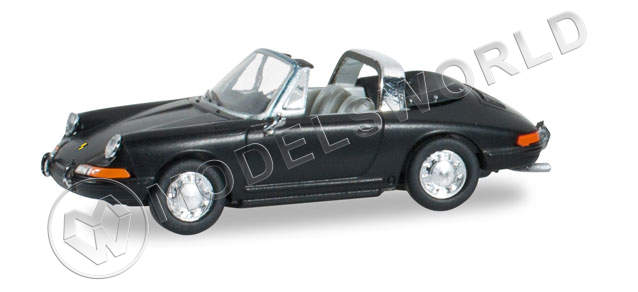 Модель автомобиля  Porsche 911 Targa, черный металлик. H0 1:87 - фото 1