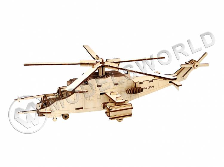 Сборная деревянная модель Вертолет Ми-35М - фото 1