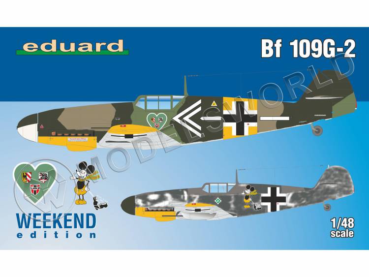 Склеиваемая пластиковая модель Bf 109G-2. Weekend. Масштаб 1:48 - фото 1
