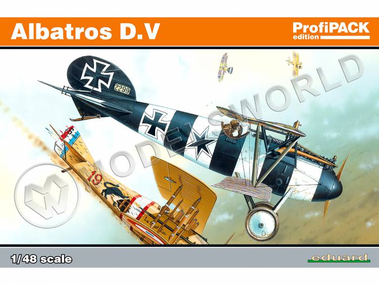 Склеиваемая пластиковая модель самолета Albatros D. V. ProfiPACK. Масштаб 1:48 - фото 1