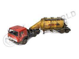 Готовая модель тягач КАМАЗ-54112 с полуприцепом АСП-25 в масштабе 1:43