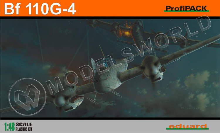 Склеиваемая пластиковая модель Истребитель Bf-110G-4. ProfiPACK. Масштаб 1:48 - фото 1