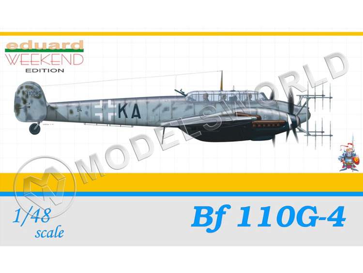 Склеиваемая пластиковая модель самолета Bf 110G-4. Масштаб 1:48 - фото 1