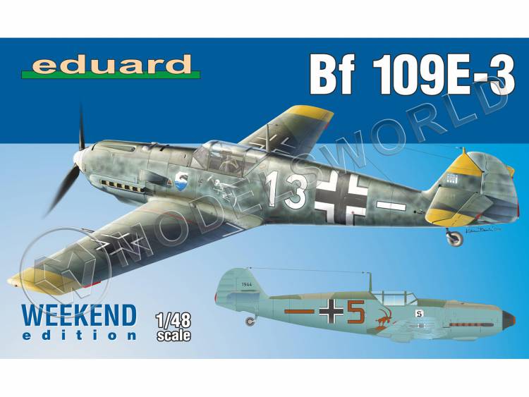 Склеиваемая пластиковая модель Bf 109E-3. Weekend. Масштаб 1:48 - фото 1
