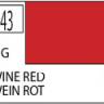 Краска водоразбавляемая MR.HOBBY WINE RED (глянцевая), 10 мл