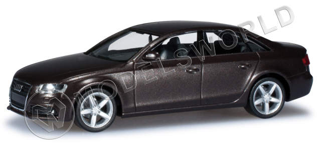 Модель автомобиля Audi A4, коричневый металлик. H0 1:87 - фото 1