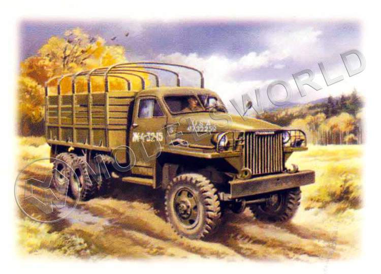 Склеиваемая пластиковая модель Армейский грузовой автомобиль Studebaker US6 ІІ МВ. Масштаб 1:35 - фото 1