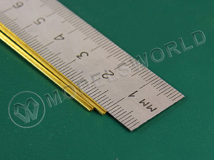 C-профиль латунный 1.6х0.8 мм, 1 шт - фото 1