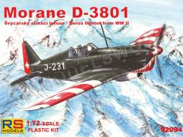 Склеиваемая пластиковая модель истребителя Morane D-3801. Масштаб 1:72