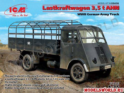 Склеиваемая пластиковая модель Lastkraftwagen 3.5 t AHN, грузовой автомобиль германской армии IIМВ. Масштаб 1:35 - фото 1