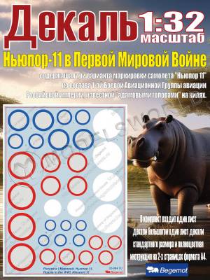 Деколь Ньюпор-11 в Первой Мировой Войне 1:32