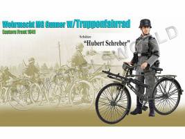 Фигура "Hubert Schreber" пулеметчик Вермахта с велосипедом, Восточный фронт 1941 г. Масштаб 1:6