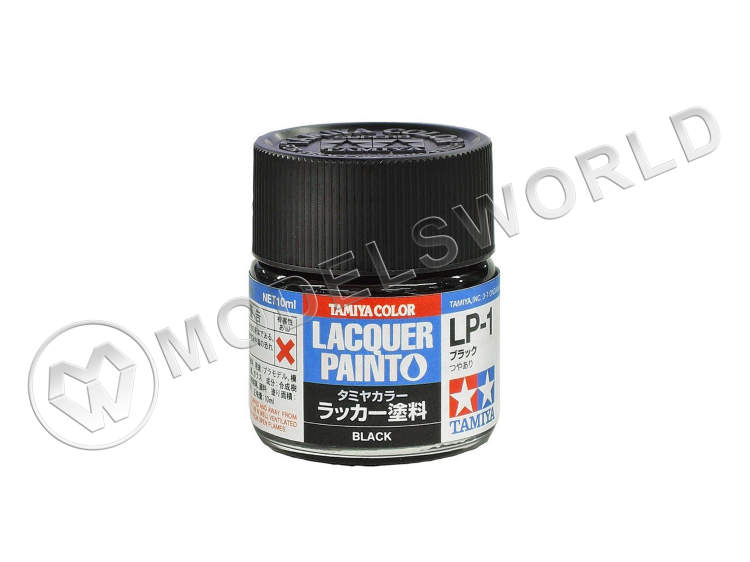 Лаковая глянцевая краска Tamiya LP-1 Black, 10 мл - фото 1