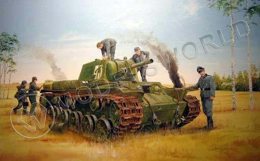 Склеиваемая пластиковая модель танк  КВ-8. Масштаб 1:35 - фото 1