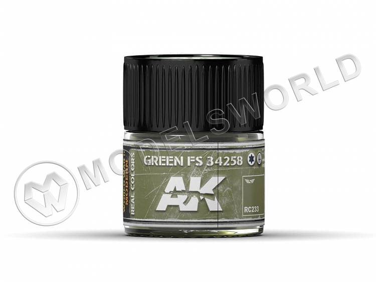 Акриловая лаковая краска AK Interactive Real Colors. Green FS 34258. 10 мл - фото 1