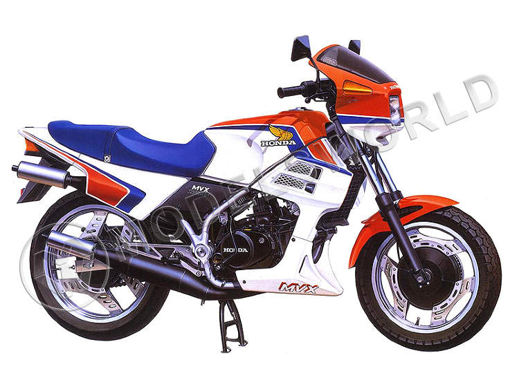 Склеиваемая пластиковая модель мотоцикла Honda MVX250F. Масштаб 1:12 - фото 1