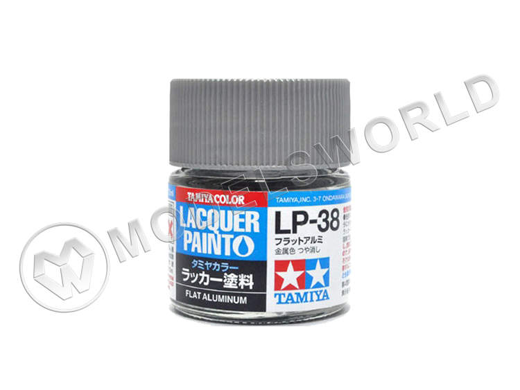 Лаковая матовая краска Tamiya LP-38 Flat Aluminum, 10 мл - фото 1