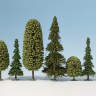 Набор деревьев, смешанный лес, 6.5-11 см, 25 шт