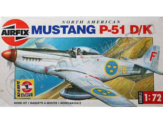 Склеиваемая пластиковая модель истребителя Mustang P-51D/K. Масштаб 1:72 - фото 1