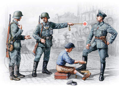 Фигуры Германский патруль (1939-1942 г.). Масштаб 1:35 - фото 1
