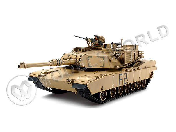 Склеиваемая пластиковая модель Американский танк M1A2 Abrams. Масштаб 1:48 - фото 1
