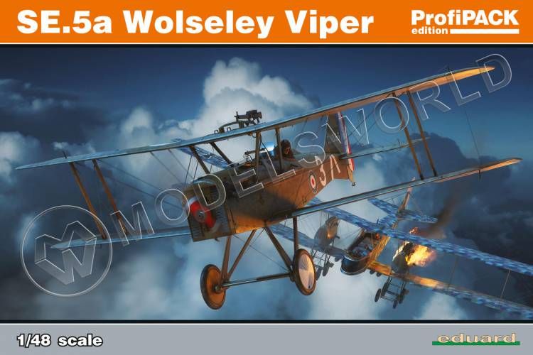 Склеиваемая пластиковая модель самолета SE.5a Wolseley Viper. ProfiPACK. Масштаб 1:48 - фото 1