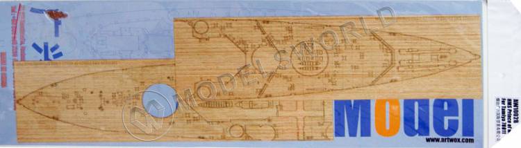 Maquette Tamiya Prince Of Wales 1:350 (78011) + Pont Bois Laser AW10028 - Artwox
