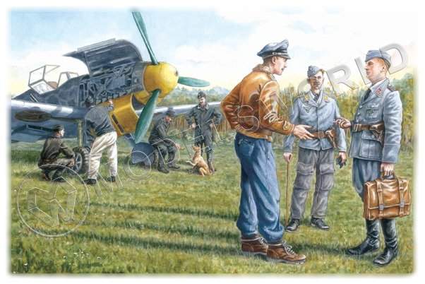 Фигуры Наземный персонал ВВС Германии (1939-1945). Масштаб 1:48 - фото 1