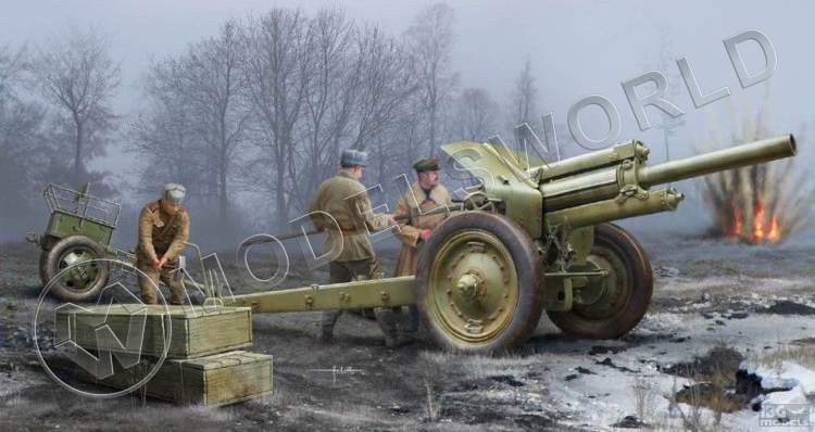 Склеиваемая пластиковая модель танк  пушка  Soviet 122mm Howitzer 1938 M-30 Early Version. Масштаб 1:35 - фото 1