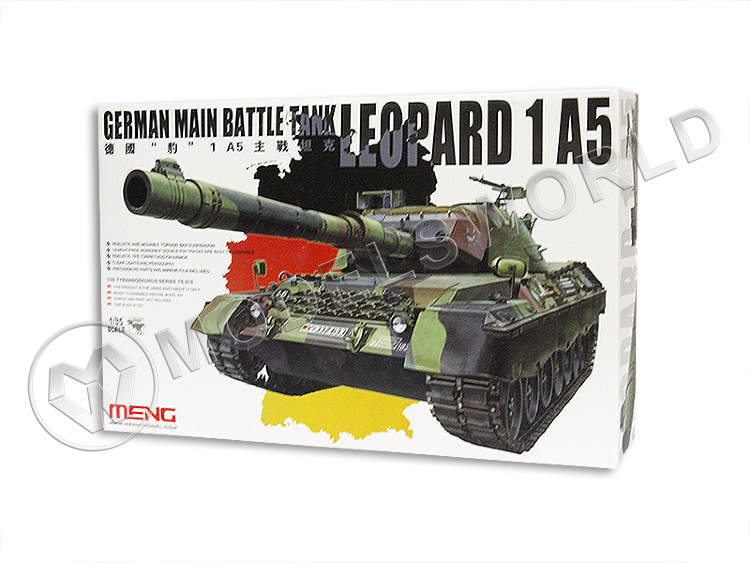 Склеиваемая пластиковая модель German main battle tank LEOPARD 1 A5. Масштаб 1:35 - фото 1