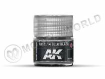 Акриловая лаковая краска AK Interactive Real Colors. S.C.C. 14 Blue Black. 10 мл
