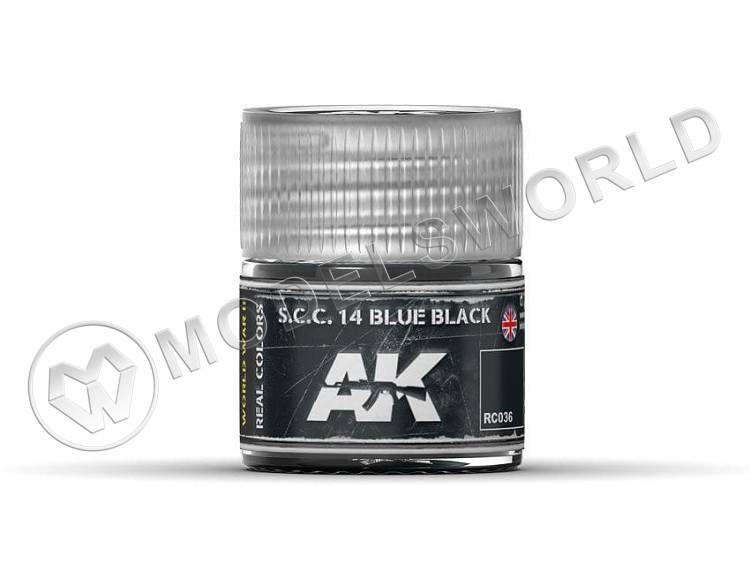 Акриловая лаковая краска AK Interactive Real Colors. S.C.C. 14 Blue Black. 10 мл - фото 1