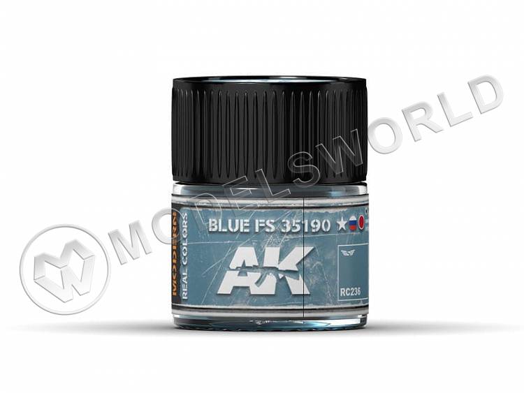 Акриловая лаковая краска AK Interactive Real Colors. Intermediate Blue FS 35190. 10 мл - фото 1