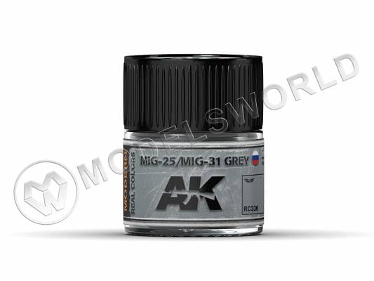 Акриловая лаковая краска AK Interactive Real Colors. MIG-25/MIG-31 Grey. 10 мл