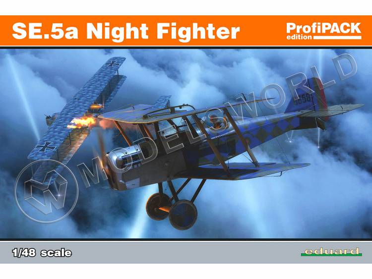 Склеиваемая пластиковая модель самолета SE.5a Night Fighter. ProfiPACK. Масштаб 1:48 - фото 1