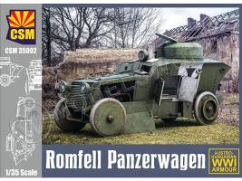 Склеиваемая пластиковая модель бронеавтомобиля Romfell Panzerwagen. Масштаб 1:35