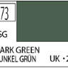 Краска водоразбавляемая художественная MR.HOBBY DARK GREEN (Полу-глянцевая) 10мл.