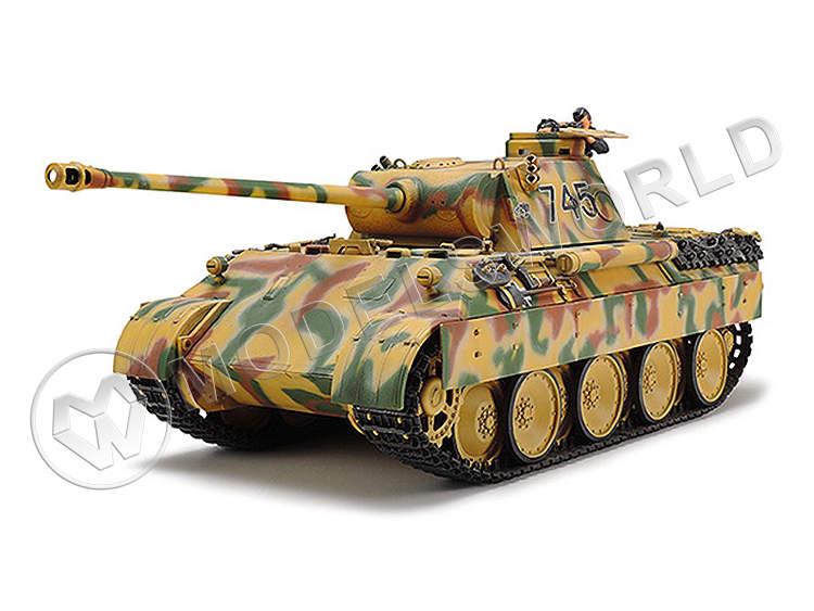 Склеиваемая пластиковая модель Танк Panther Ausf.D (Курская битва), 2 фигуры танкистов. Масштаб 1:35 - фото 1